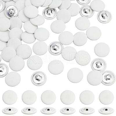 100Pcs Cloth Shank Buttons BUTT-NB0001-72A-01-1