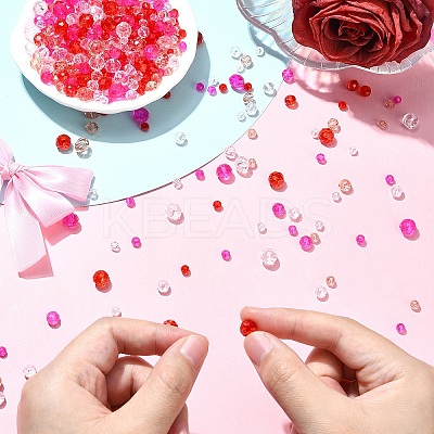 500Pcs Valentine's Day Glass Beads GLAA-YWC0004-04-1