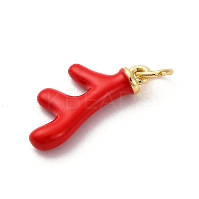 Brass Enamel Pendants KK-Q098-08G-1