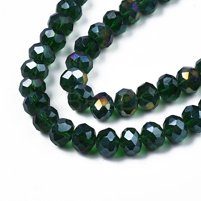 Electroplate Glass Beads Strands EGLA-A034-T10mm-B28-1
