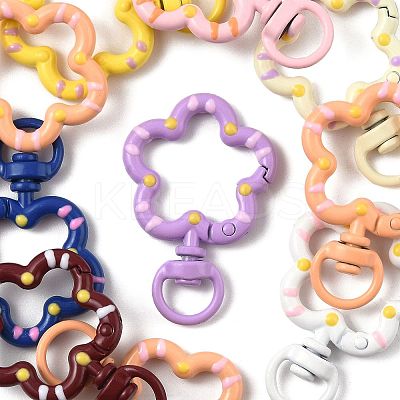 10Pcs Spray Painted Alloy Swivel Snap Hook Clasps FIND-FS0004-56-1
