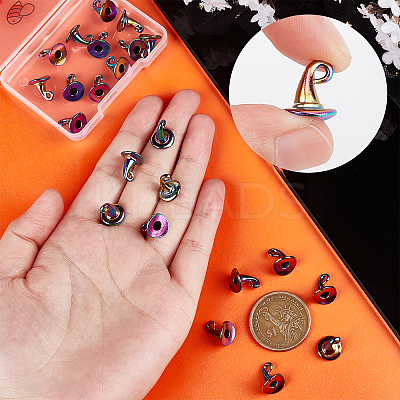 Rainbow Color Alloy Pendants FIND-BBC0001-30-1