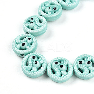 Handmade Porcelain Bead Strands PORC-N011-01B-1