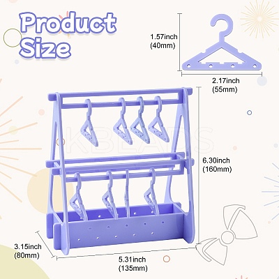 2 Layers Hanger Style Acrylic Earring Storage Display Rack ST-CJ0034-01A-1