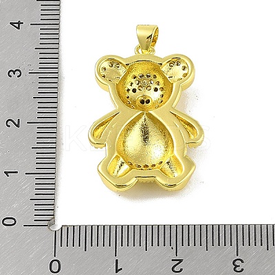 Brass Micro Pave Cubic Zirconia Pendants KK-E111-10G-1