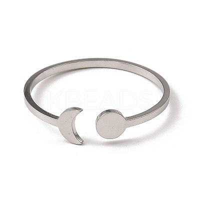 Non-Tarnish 304 Stainless Steel Open Cuff Rings X-RJEW-Q808-01A-P-1