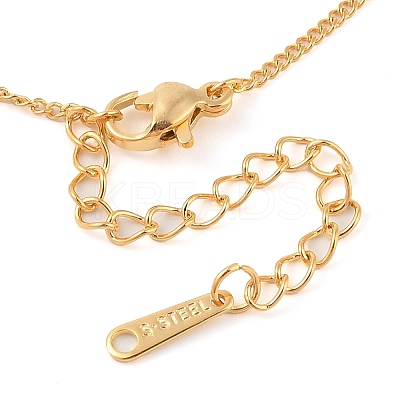 304 Stainless Steel Crystal Rhinestone Twisted Chain Bowknot Pendant Necklaces for Women NJEW-Z046-05G-1