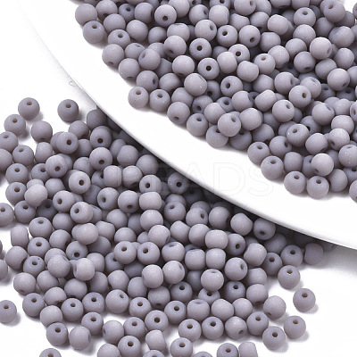 Frosted Colours Glass Beads SEED-S040-03A-06-1