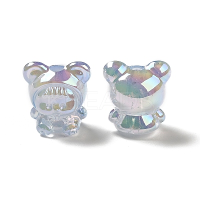 UV Plating Rainbow Iridescent Acrylic Beads X-PACR-M002-01-1