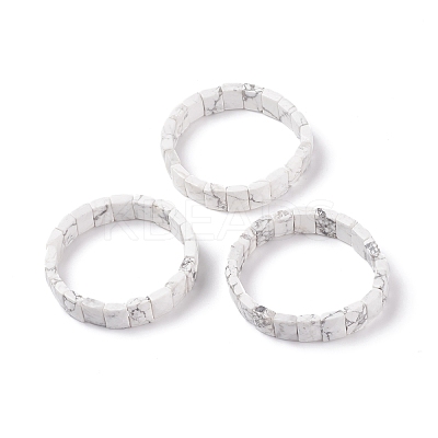 Natural Howlite Stretch Bracelets BJEW-F406-B21-1