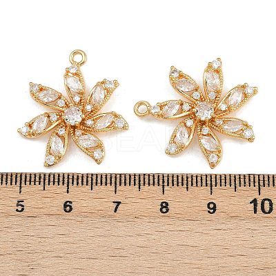 Brass Micro Pave Cubic Zirconia Pendants KK-F910-13G-1
