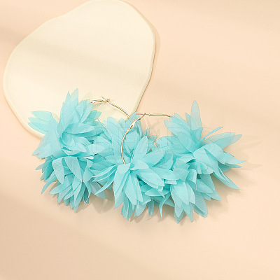 Alloy Cloth Hoop Earrings FS-WGC8145-12-1