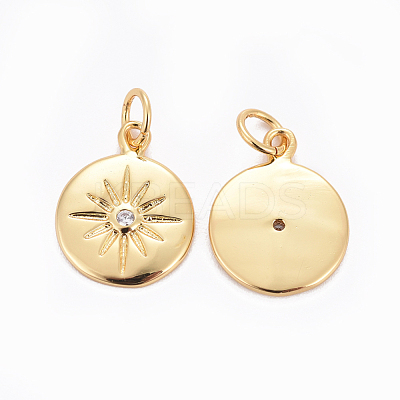 Brass Charms ZIRC-L070-63G-1