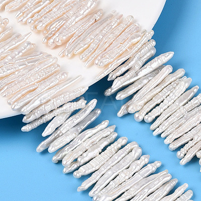 Natural Baroque Keshi Pearl Beads Strands PEAR-S020-E03-02-1