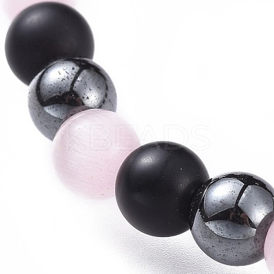 Cat Eye Stretch Bracelets BJEW-JB04591-03-1