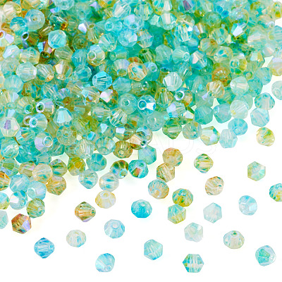 390Pcs 3 Colors Transparent Colours Glass Seed Beads GLAA-TA0003-76A-1