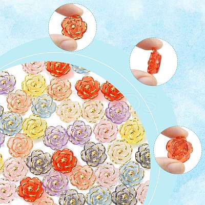 80Pcs 8 Colors Plastic Beads KY-FS0001-46-1