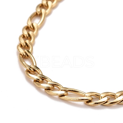 Ion Plating(IP) 304 Stainless Steel Chain Bracelets for Women or Men BJEW-A039-03G-1