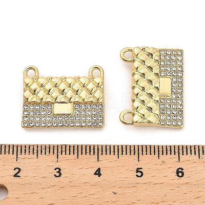 Rack Plating Alloy Pendants with Rhinestone PALLOY-Q005-01G-1