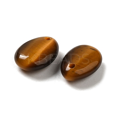 Natural Tiger Eye Teardrop Charms G-M410-01-09-1