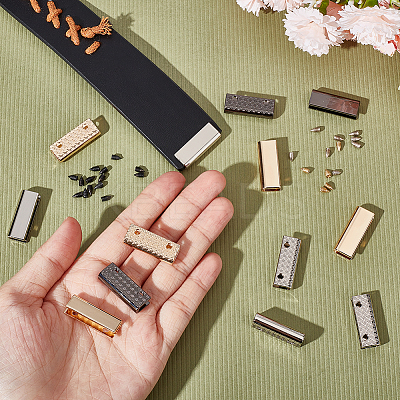 18Pcs 3 Colors Zinc Alloy Bag Decorative Edge Buckles FIND-WR0008-66-1