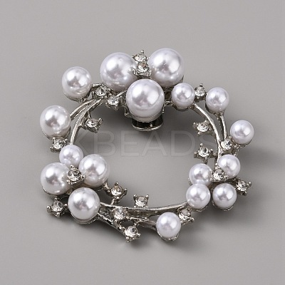 Plastic Imitation Pearl Shoe Decoration AJEW-WH0248-217P-1