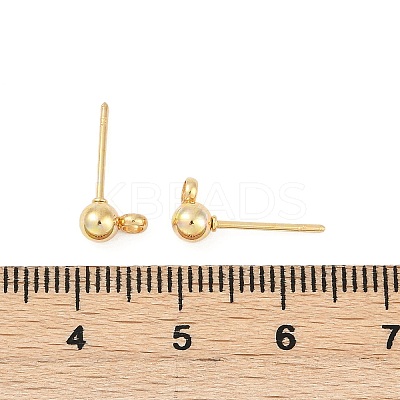 304 Stainless Steel Ball Post Stud Earring Findings LS-X-STAS-Z035-01G-H-1