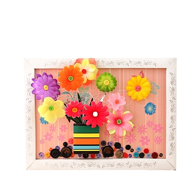 Creative DIY Flower Pattern Resin Button Art PW-WGE36EA-01-1