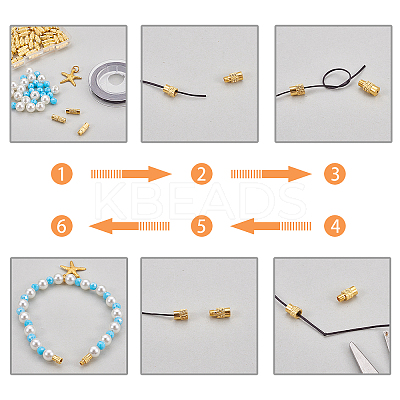 Column Brass Screw Clasps KK-PH0035-95G-1