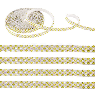 3 Yards Resin Self Adhesive Sewing Trim Hotfix Rhinestone Tape DIY-TA0013-15E-1