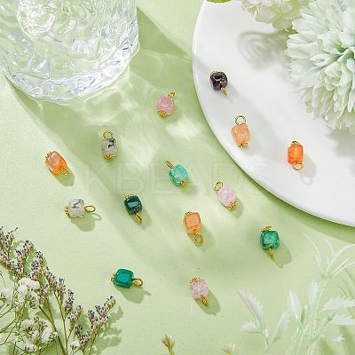 100Pcs 5 Colors Natural Agate Pendants FIND-FH0005-15-1