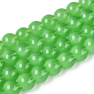 Transparent Glass Imitation Cat Eye Beads Strands GLAA-Q110-01B-08-1