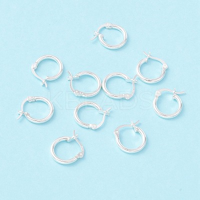 925 Sterling Silver Hoop Earrings STER-P047-13A-S-1