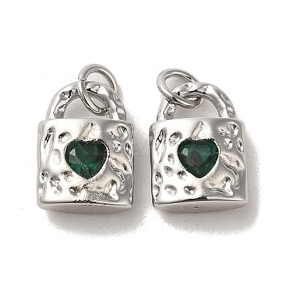 Brass Micro Pave Cubic Zirconia Pendants KK-H461-06P-02-1