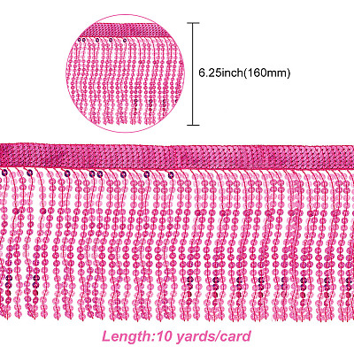 10 Yards Polyester Tassel Lace Ribbon DIY-WH0430-569B-1