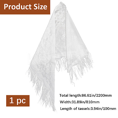 Lace Flower Detachable Polyester Shawl AJEW-WH20072-43B-1