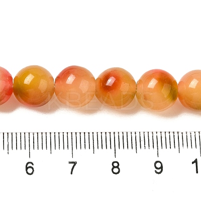 Natural Dyed White Jade Beads Strands G-M402-C04-27-1