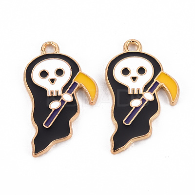 Eco-Friendly Alloy Enamel Pendants ENAM-T011-68-NR-1