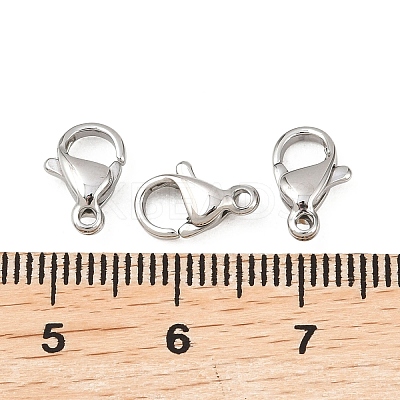 Tarnish Resistant 316 Surgical Stainless Steel Lobster Claw Clasps LS-STAS-316-FL10A-1