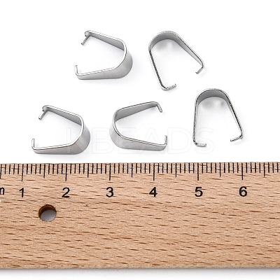 Non-Tarnish 304 Stainless Steel Snap on Bails X-STAS-R048-13x9mm-1
