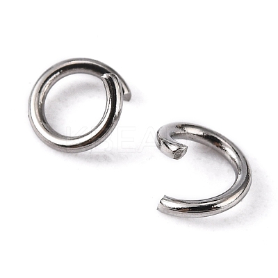 Tarnish Resistant 304 Stainless Steel Open Jump Rings X-STAS-R049-5x0.8mm-1