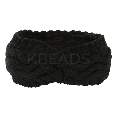 Polyacrylonitrile Fiber Yarn Warmer Headbands with Velvet COHT-PW0001-24B-1