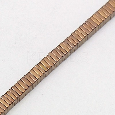 Electroplate Non-magnetic Synthetic Hematite Heishi Beads Strands G-J171B-4x4mm-05-1