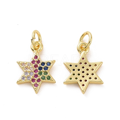 Brass Micro Pave Cubic Zirconia Charms KK-E068-VF166-1