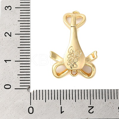 Brass Micro Pave Clear Cubic Zirconia Fold Over Clasps KK-S382-03G-1