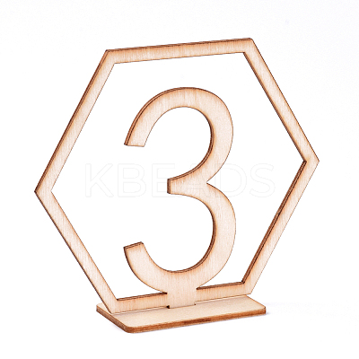 Wood Table Numbers Cards AJEW-WH0021-29A-1