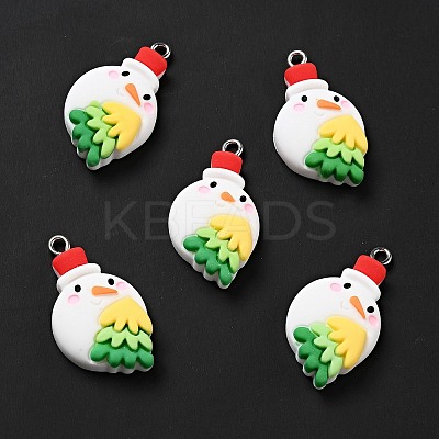Christmas Opaque Resin Pendants LS-RESI-G043-B02-1