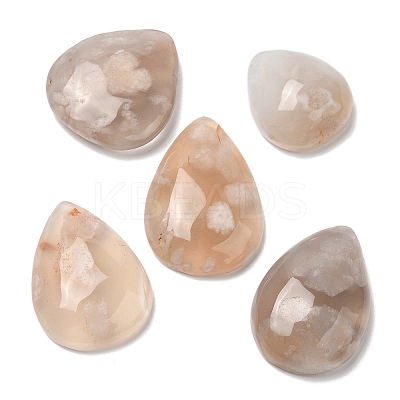 Natural Cherry Blossom Agate Cabochons G-G0007-A01-1