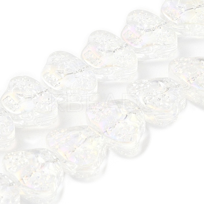 Transparent Electroplate Glass Beads Strands EGLA-F158-AB02-A-1