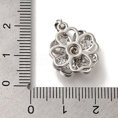 Rack Plating Brass Micro Pave Cubic Zirconia Pendant KK-H485-40P-01-1